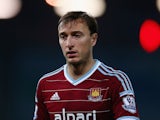 Mark Noble in action for West Ham on November 29, 2014