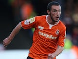 Michael Harriman in action for Luton Town on October 25, 2014