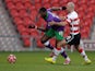 Paul Keegan (R) of Doncaster Rovers challenges Jay Emmanuel-Thomas of Bristol City during the FA Cup Third Round match on January 3, 2015