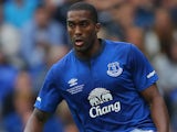 Sylvain Distin in action for Everton on August 3, 2014