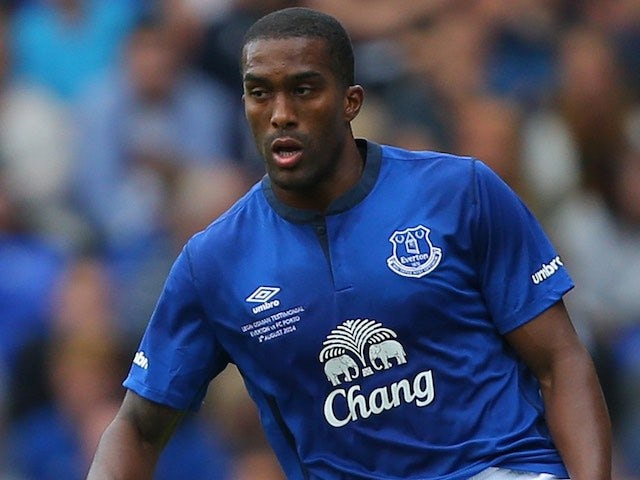 Sylvain Distin in action for Everton on August 3, 2014