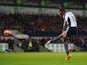 Saido Berahino of West Bromwich Albion scores their first goal during the FA Cup Third Round match between West Bromwich Albion and Gateshead at The Hawthorns on January 3, 2015