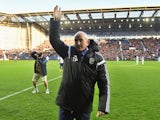 New head coach of West Bromwich Albion Tony Pulis waves to the crowd prior to the FA Cup Third Round match between West Bromwich Albion and Gateshead at The Hawthorns on January 3, 2015