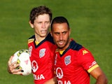 Craig Goodwin of United celebrates after scoring a goal during the round 15 A-League match between the Perth Glory and Adelaide United at nib Stadium on January 5, 2015