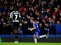 Oscar of Chelsea celebrates after scoring the opening goal during the Barclays Premier League match between Chelsea and Newcastle United at Stamford Bridge on January 10, 2015