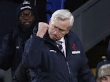 Crystal Palace's English manager Alan Pardew react as they take the lead during the English Premier League football match between Crystal Palace and Tottenham Hotspur at Selhurst Park in south London on January 10, 2015