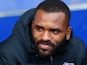 Derby County substitute Darren Bent sits on the bench before kick off during the Sky Bet Championship match between Ipswich Town and Derby County at Portman Road on January 10, 2015 