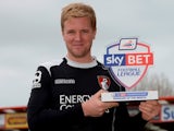 Bournemouth boss Eddie Howe with his Manager of the Month award on January 8, 2015
