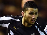 Mehdi Abeid in action for Newcastle on December 2, 2014