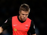 Nicky Featherstone of Hartlepool during the Sky Bet League Two match between Wycombe Wanderers and Hartlepool United at Adams Park on January 3, 2015