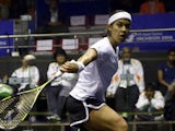 Nicol David of Malaysia and Rebecca Palllikal Dipika of India competes during Squash Womens Team Final during day eight of the 2014 Asian Games at Yeorumul Squash Courts on September 27, 2014