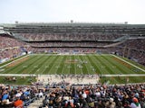 A general view of Soldier Field as the Chicago Bears play the Miami Dolphins on October 19, 2014