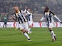 Cyril Thereau # 77 of Udinese Calcio celebrates after scoring hjis team's opening goal during the Serire A match between US Sassuolo Calcio and Udinese Calcio on January 10, 2015 