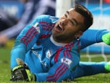 Boaz Myhill in action for West Brom on August 25, 2014