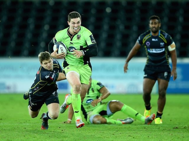 George North scores Northampton Saints' second try against Ospreys on January 18, 2015
