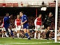 John Terry of Chelsea celebrates scoring during the FA Carling Premiership game against Arsenal on January 13, 2001