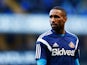 Jermain Defoe of Sunderland looks on during the warm up prior to the Barclays Premier League match between Tottenham Hotspur and Sunderland at White Hart Lane on January 17, 2015