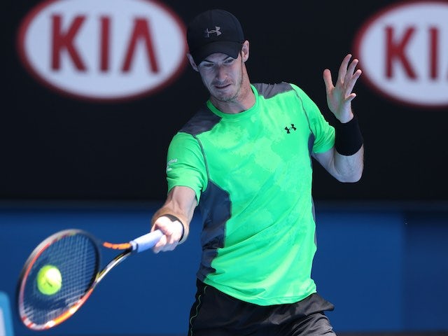 Andy Murray in action on day one of the Australian Open on January 19, 2015