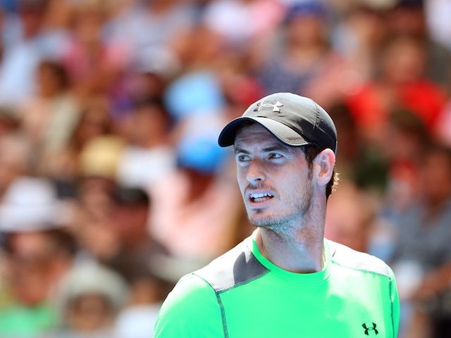Andy Murray in action on day three of the Australian Open on January 21, 2015