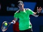 Andy Murray of Great Britain plays a forehand in his third round match against Joao Sousa of Portugal during day five of the 2015 Australian Open at Melbourne Park on January 23, 2015 
