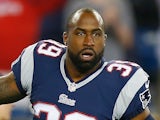 Brandon Browner of the New England Patriots react during the fourth quarter against the New York Jets at Gillette Stadium on October 16, 2014