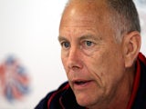 Brian Eastick, assistant coach of Team GB Men's Football answers questions from the media during the Team GB Football photocall at Team GB House on July 16, 2012