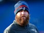 Bryan Stork #66 of the New England Patriots warms up before the 2014 AFC Divisional Playoffs game against the Baltimore Ravens at Gillette Stadium on January 10, 2015