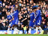 Ramires #7 of Chelsea celebrates after scoring his team's second goal during the FA Cup Fourth Round match between Chelsea and Bradford City at Stamford Bridge on January 24, 2015