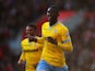 Yaya Sanogo of Crystal Palace celebrates as he scores their second goal during the FA Cup Fourth Round match between Southampton and Crystal Palace at St Mary's Stadium on January 24, 2015