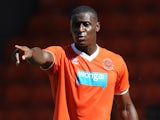 Donervon Daniels in action for Blackpool on August 2, 2014