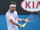 Fabio Fognini in action on day two of the Australian Open on January 20, 2015
