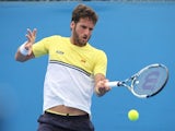 Feliciano Lopez in action on day two of the Australian Open on January 20, 2015