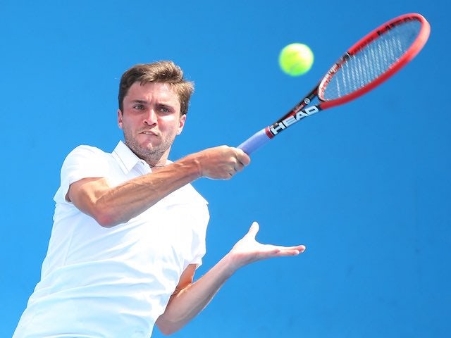 Gilles Simon in action on day four of the Australian Open on January 22, 2015