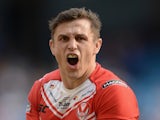Jon Wilkin of St Helens during the Super League match between Warrington Wolves and St Helens at Etihad Stadium on May 18, 2014