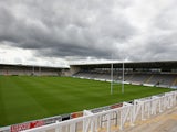 A general view of Kingston Park the home ground of Newcastle Falcons is seen on August 17, 2011
