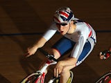 Mark Stewart of Great Britain in action during the Men's Points Race on day one of the UCI Track Cycling World Cup at the Lee Valley Velopark Velodrome on December 5, 2014