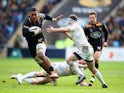 Nathan Hughes of Wasps takes possesion during the European Rugby Champions Cup game between Wasps and Leinster Rugby at The Ricoh Arena on January 24, 2015