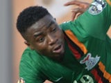 Zambia's Nathan Sinkala (L) in action during the 2015 African Cup of Nations group B football match against Democratic Republic of Congo on January 18, 2015
