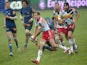 Harlequins fly half Nick Evans passes the ball during the European Champions Cup rugby union match, Castres vs Harlequins, at the Pierre Antoine Stadium in Castres, on January 24, 2015