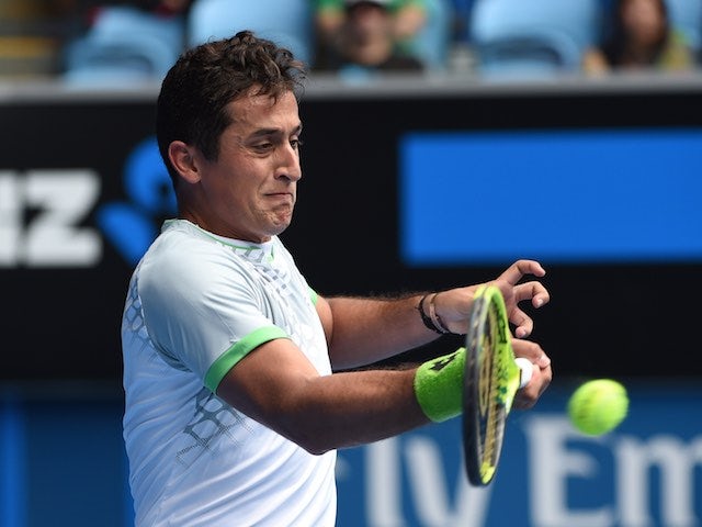 Nicolas Almagro in action on day two of the Australian Open on January 20, 2015