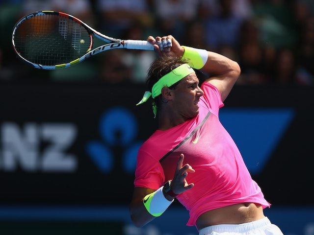 Rafael Nadal in action on day one of the Australian Open on January 19, 2015