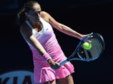 Roberta Vinci in action on day three of the Australian Open on January 21, 2015