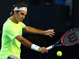 Roger Federer in action on day one of the Australian Open on January 19, 2015