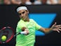 Roger Federer in action on day three of the Australian Open on January 21, 2015