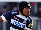 Sam Tuitupou of Sale Sharks in action during the LV= Cup match between Sale Sharks and Wasps on November 1, 2014