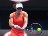 Samantha Stosur in action on day two of the Australian Open on January 20, 2015