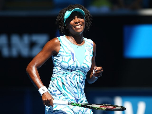 Venus Williams in action on day four of the Australian Open on January 22, 2015