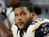 Defensive tackle Aaron Donald #99 of the St. Louis Rams on the bench during the NFL game against the Arizona Cardinals at the University of Phoenix Stadium on November 9, 2014