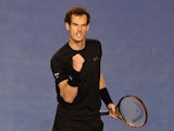Britain's Andy Murray reacts during his men's singles semi-final match against Czech Republic's Tomas Berdych on day eleven of the 2015 Australian Open tennis tournament in Melbourne on January 29, 2015