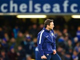 Frank Lampard of Manchester City warms up ahead of the Barclays Premier League match between Chelsea and Manchester City at Stamford Bridge on January 31, 2015